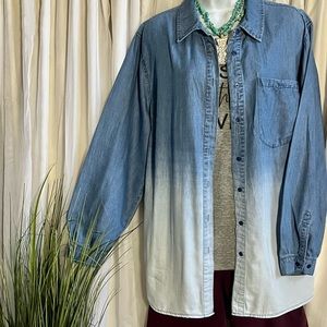 Lane Bryant Denim Ombré Shirt.  Size 18/20